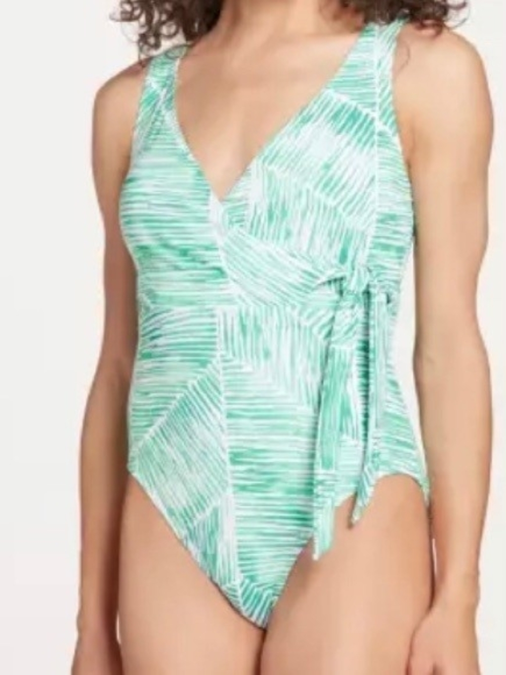 New Cali Women's Wrap Tie One Piece